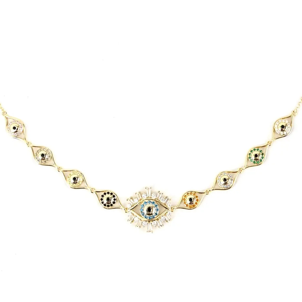 women pearl pendant necklaces -Nazar Necklace