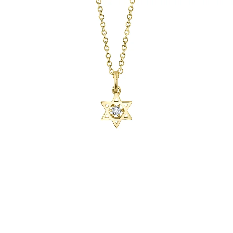 women pearl pendant necklaces -Shy Creation Star of David Necklace