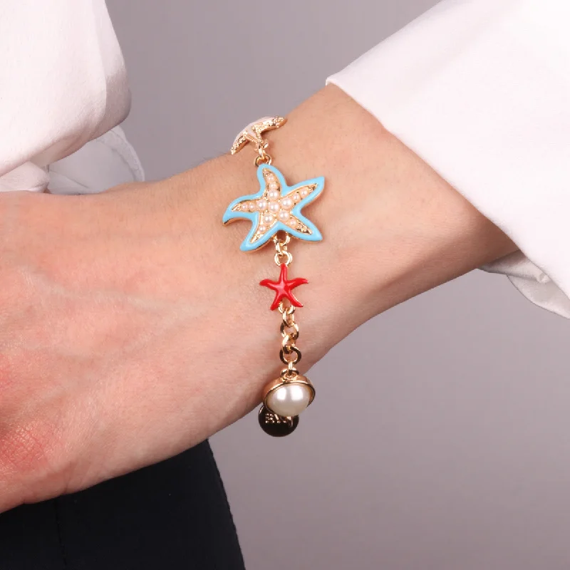 women wedding bangles -Bracelet with Starfish and Shells