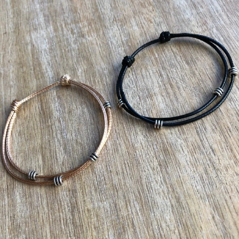 women pearl bracelets -Turner Black and Gold Couple Bracelets