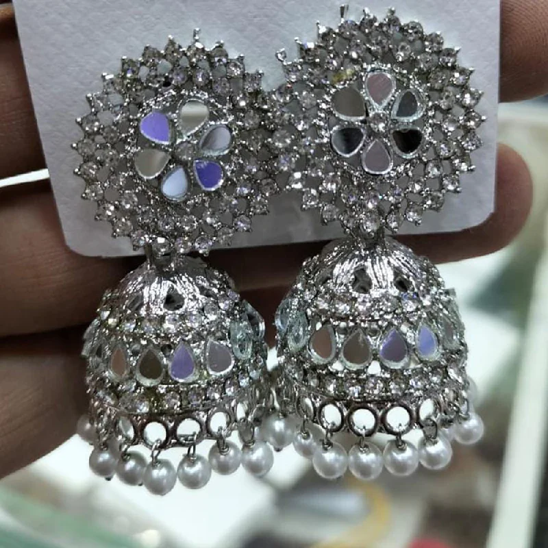 women drop diamond earrings -Manisha Jewellery Oxidised Earrings