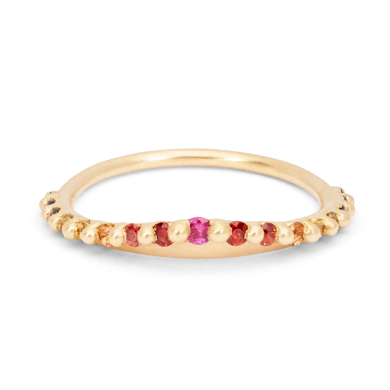 women antique rings -Rainbow Beatrix Petal Ring - Made to Order