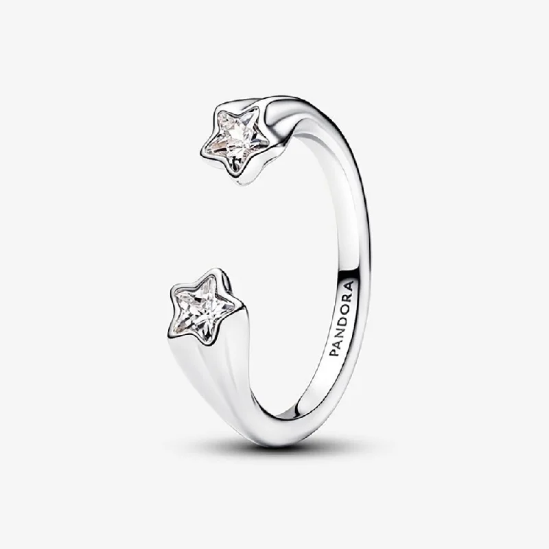 women custom wedding bands -PANDORA : Shooting Stars Open Ring