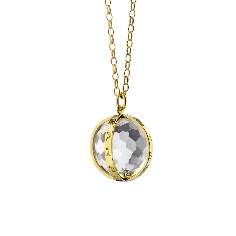 women luxury diamond necklaces -Monica Rich Kosann Large Carpe Diem Rock Crystal Pendant in Yellow Gold