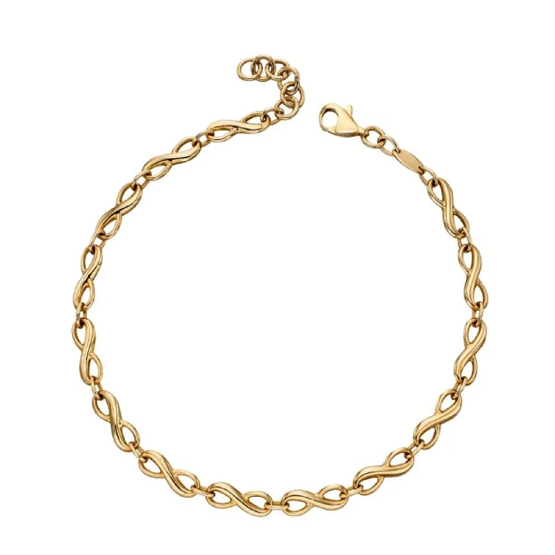 women personalized bracelets -Infinity Bracelet - 9ct Yellow Gold